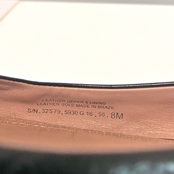 Tory Burch Gemini Link Bow Black Leather Ballet Flats Size 8 - Picture 7 of 12